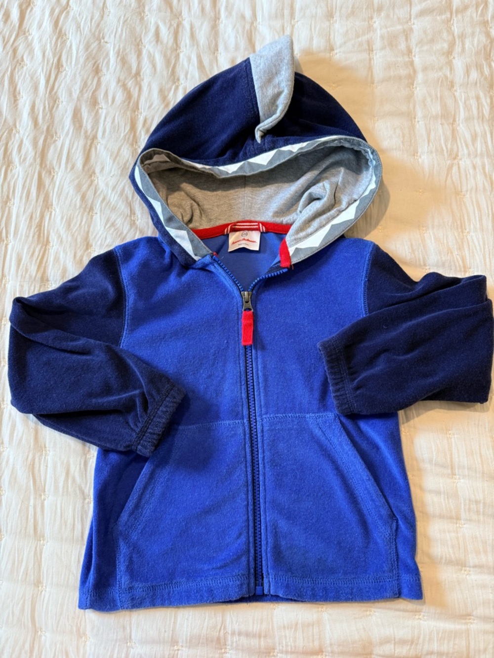 Hanna Andersson Navy & Royal Blue Hooded Zip Fleece